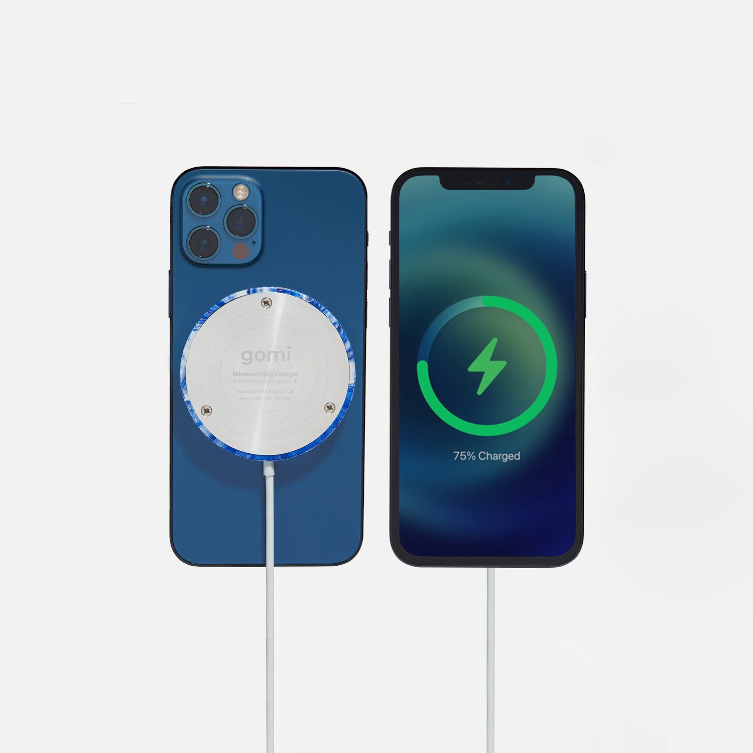 Wireless Magnetic Fast Charger made from Plastic Waste by gomi
